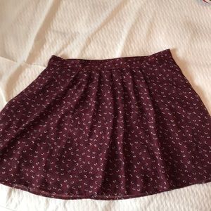 Old Navy Burgundy Skater Skirt